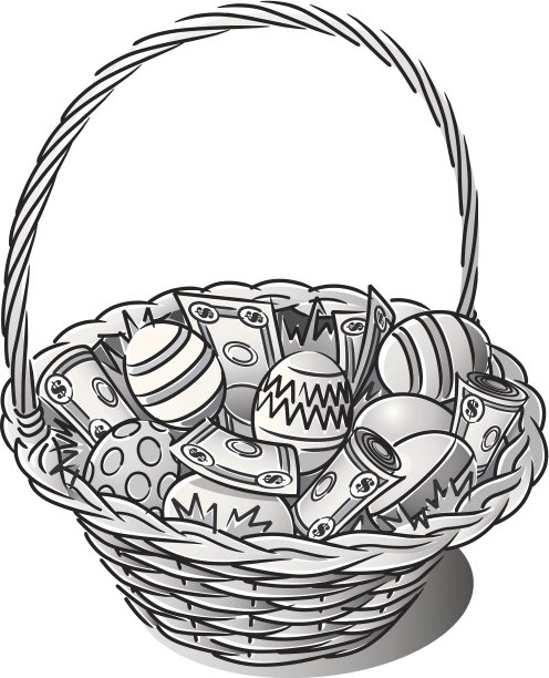复活节篮子货币图片下载