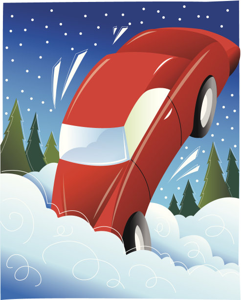 汽车陷雪C图片下载