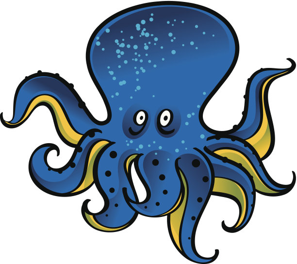 蓝色的章鱼图片下载