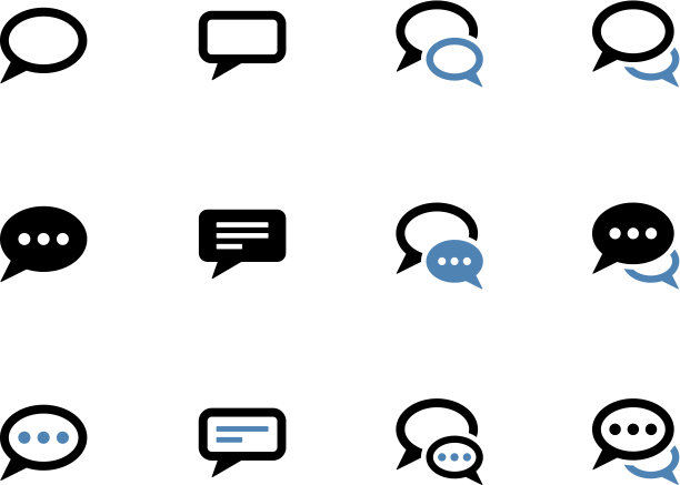 语音气泡双音图标上的白色背景。图片下载