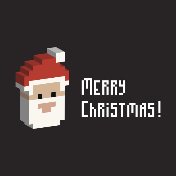 像素的圣诞老人图片下载