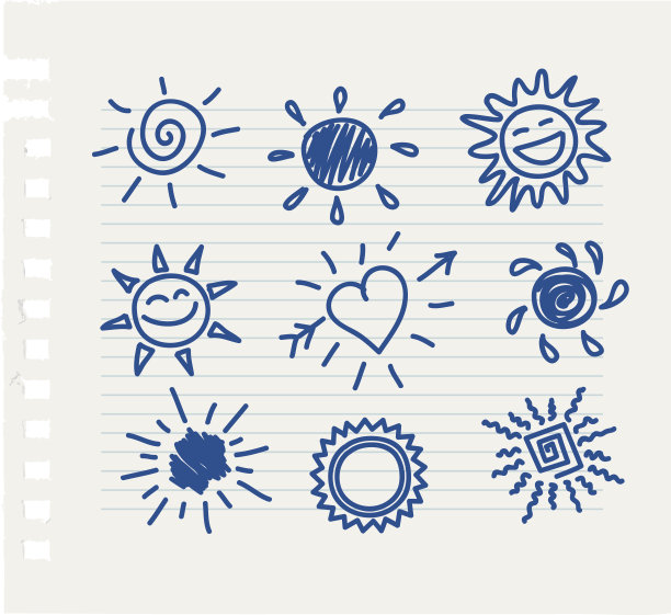 手绘日落图片下载