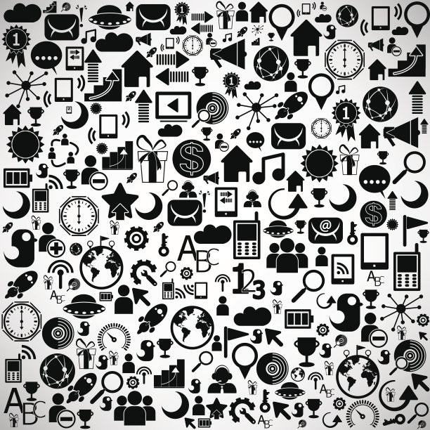 圆圈颜色网络图标集图片下载