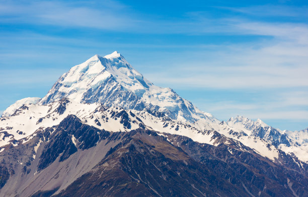 雪山峰会。库克山。新西兰图片下载