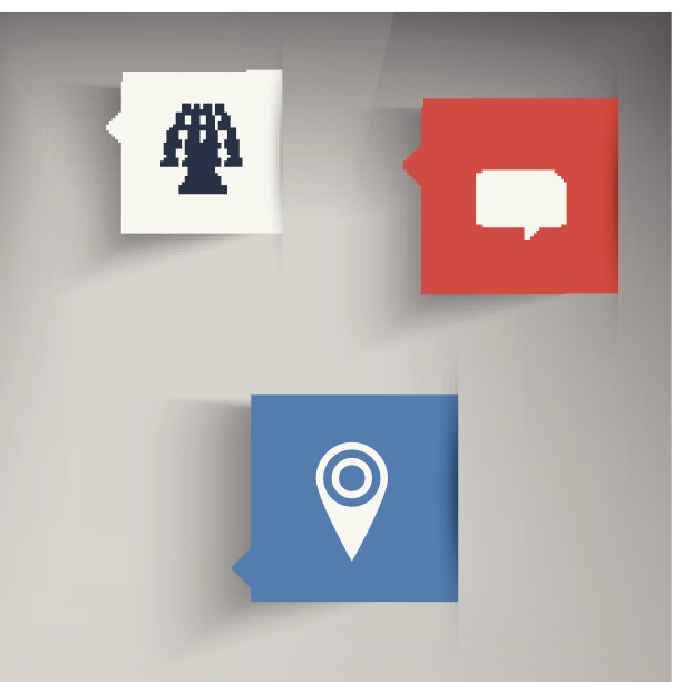 矢量平面UI设计趋势图标。图片下载