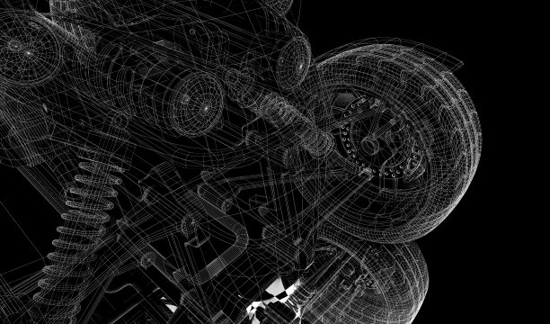 四轮摩托车，摩托车，3D模型图片下载