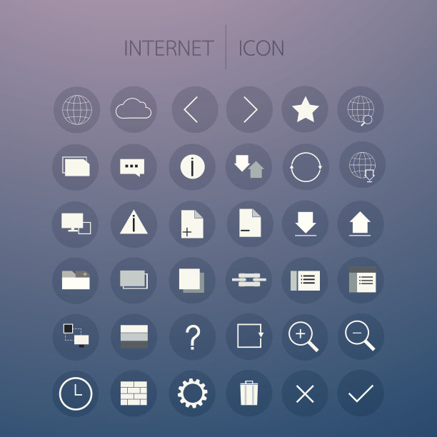 图标设置互联网的背景，矢量插图图片下载
