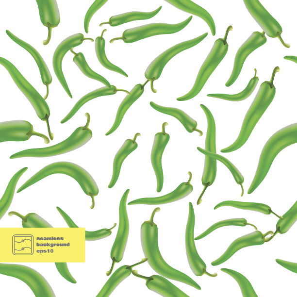 辣椒无缝模式。向量图片下载