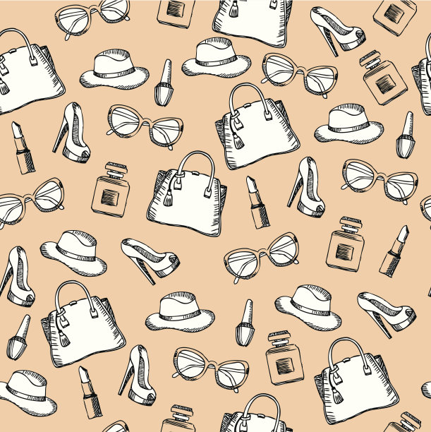 无缝时髦的时尚模式。图片下载