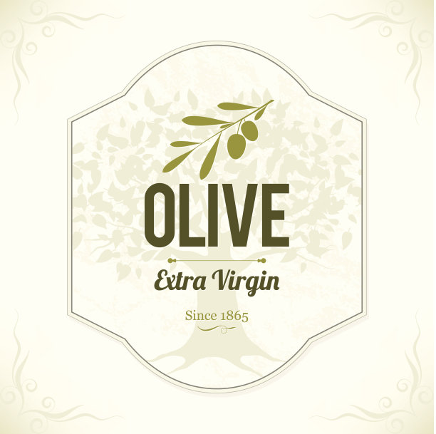 橄榄油的标签设计图片下载