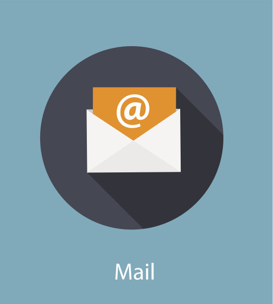 收件箱邮件平面概念矢量插图图片下载