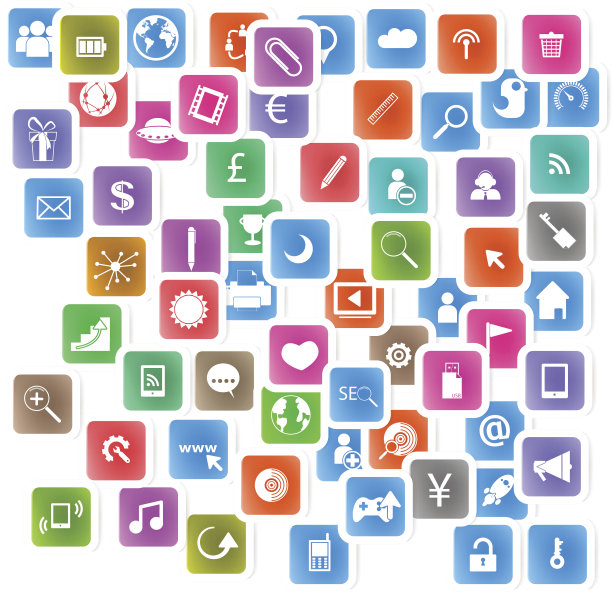 社交网络背景和媒体图标图片下载