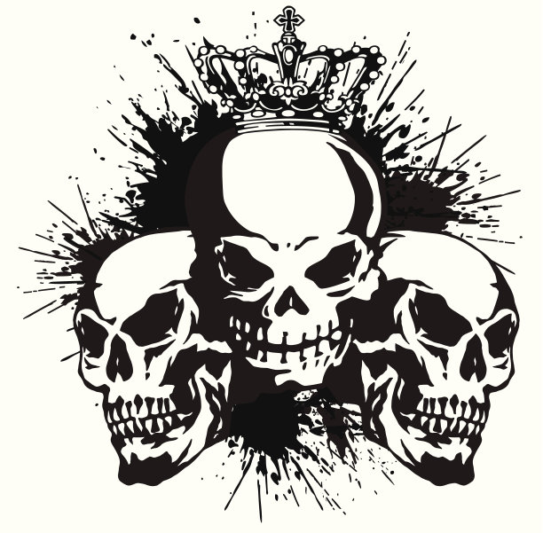 头骨和油漆,图片下载