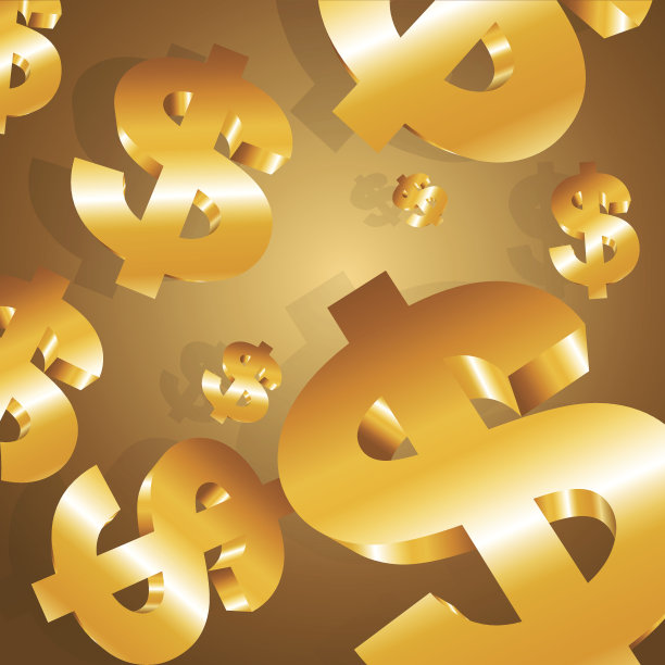 黄金无缝美元背景图片下载