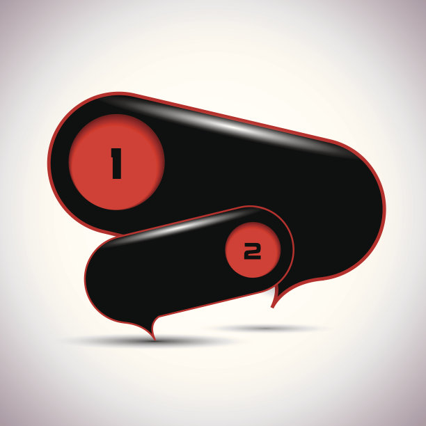 摘要向量背景与黑色和红色的语音气泡图片下载