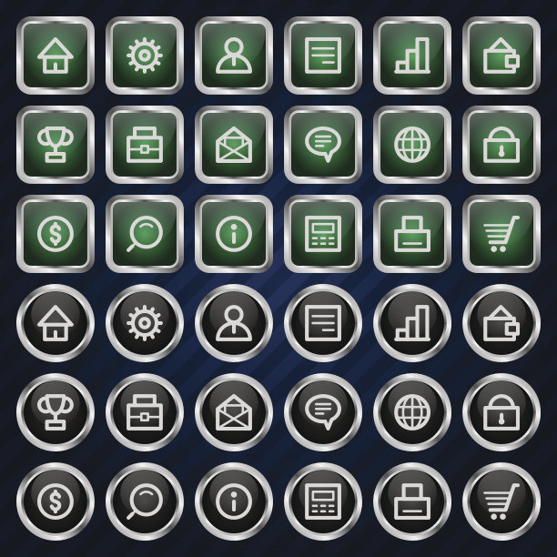 金属图标设置了商业融资图片下载