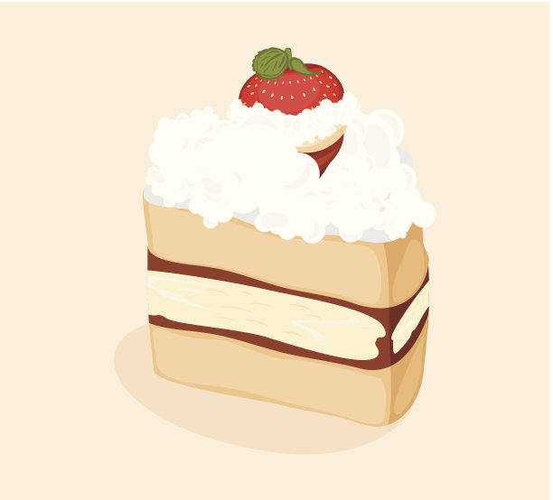 一片草莓蛋糕图片下载