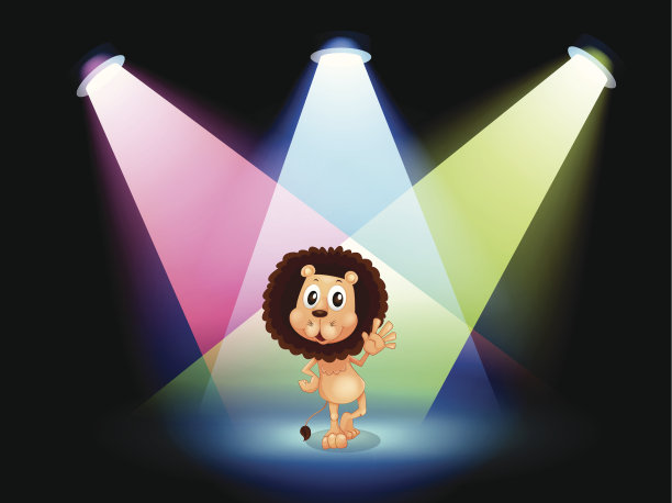 聚光灯下的狮子图片下载