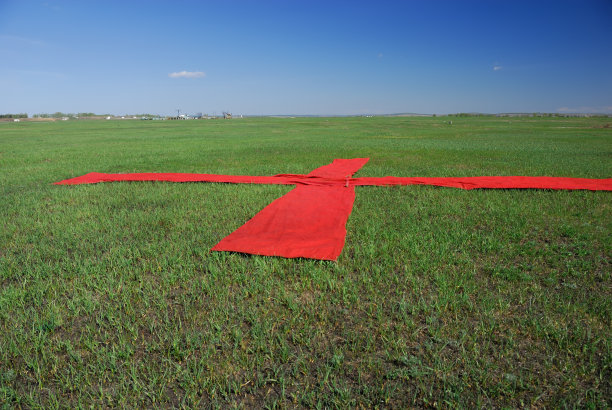 草地上的红十字图片下载