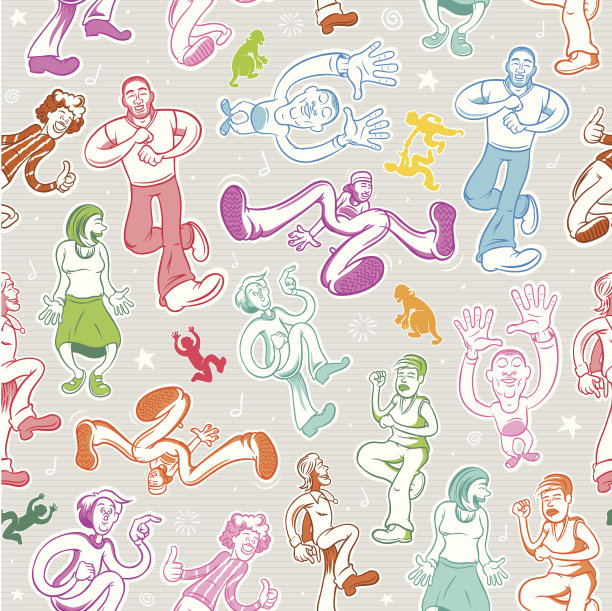 果冻四肢舞蹈团彩虹超级图案图片下载