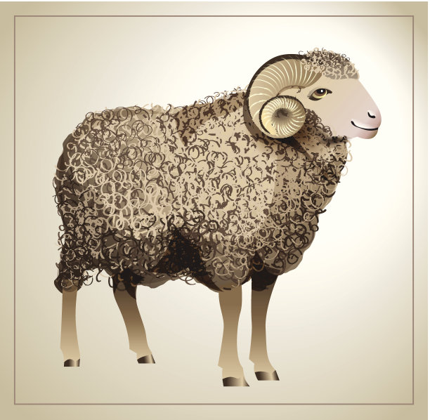 向量现实的羊图片下载