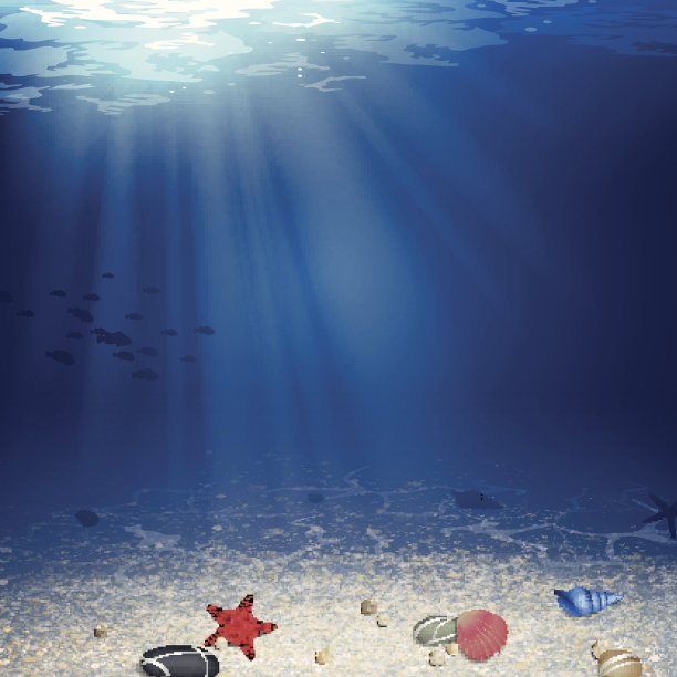 水下背景矢量图素材图片