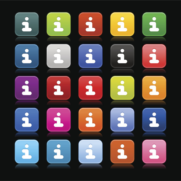 信息标志圆角正方形图标网页按钮图片下载