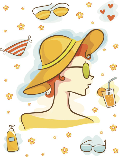 时尚夏日主题套装图片下载