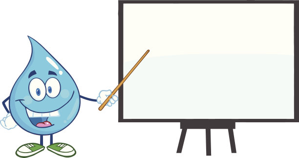 指针显示在黑板上的水滴字符图片下载