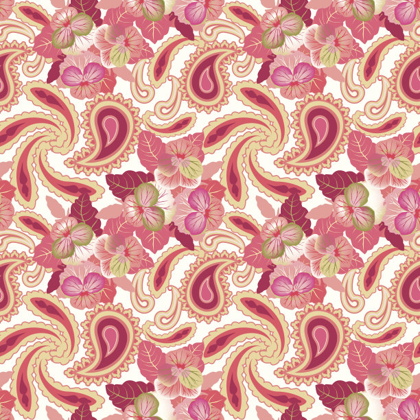 花的观赏性无缝图案。花的背景。图片下载