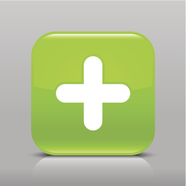 绿色图标加标志光滑的方形网页圆形按钮图片下载