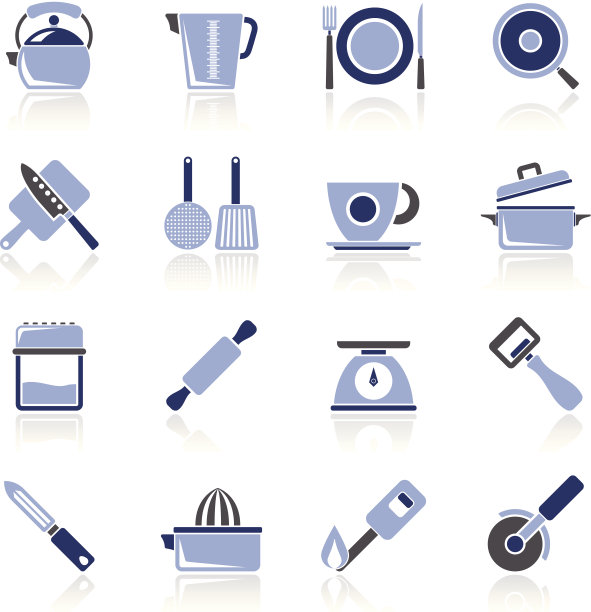 厨房小工具和设备图标图片下载