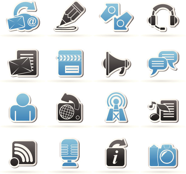 博客、交流和社交网络图标图片下载