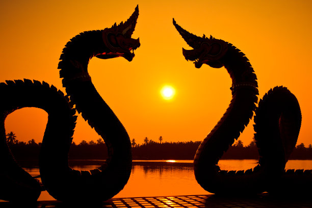 日出日落，龙蛇图片下载