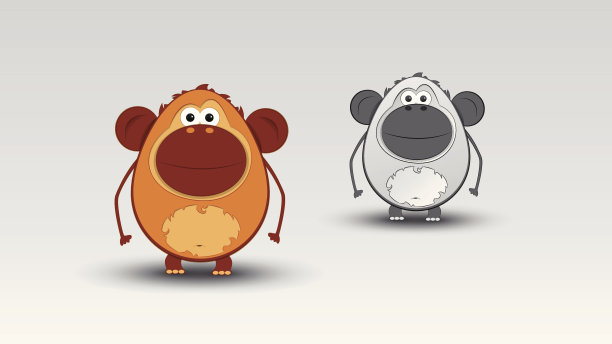 卡通猴子利特尔素材图片