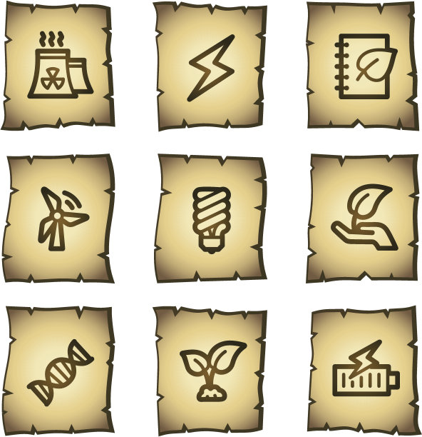 生态网络图标，纸莎草系列图片下载