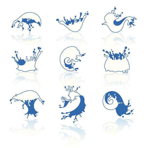 用反射溅起波浪和水图片下载