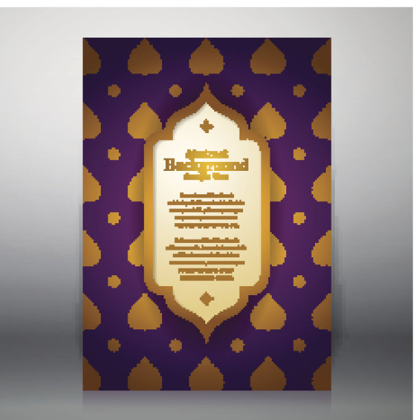 亚洲传统艺术图案封面设计。图片下载