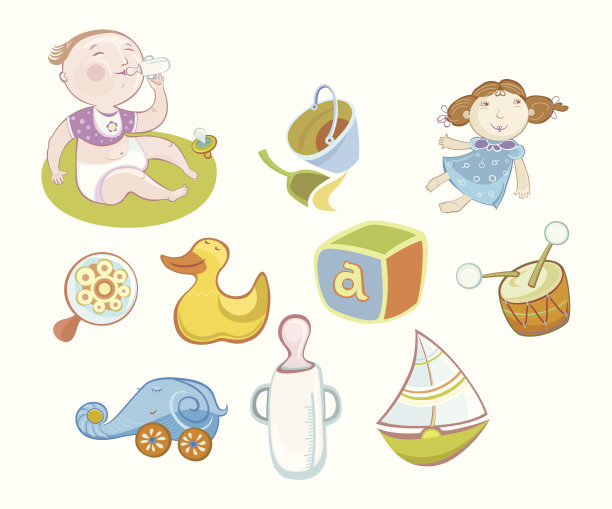 女婴集素材图片