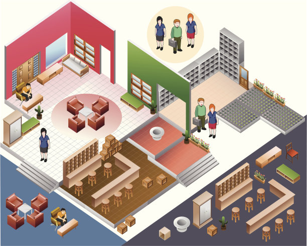 室内空间等距图片下载