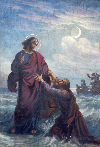 维也纳-淹死的彼得和耶稣的壁画图片下载