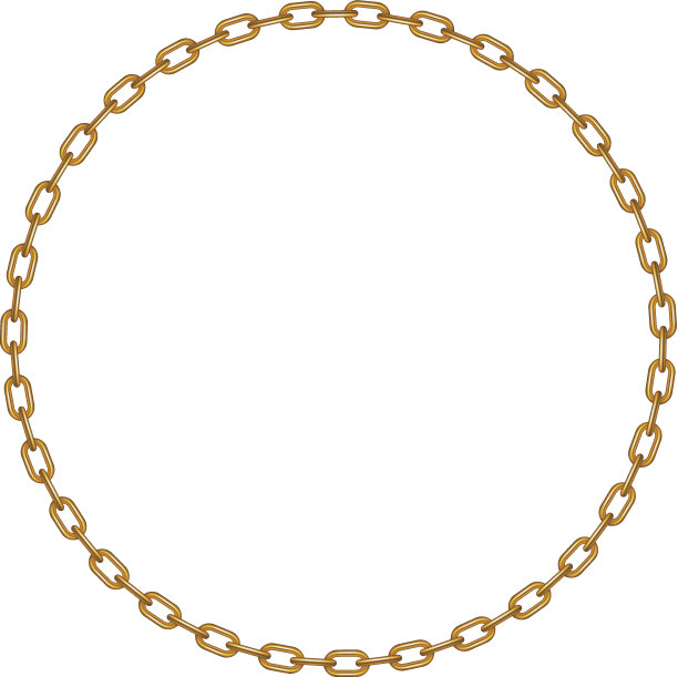 圆形的金链图片下载
