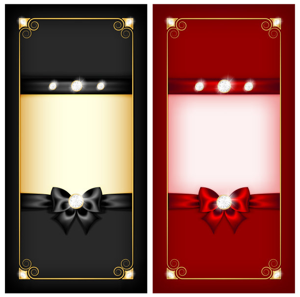 黑色和红色的贺卡图片下载