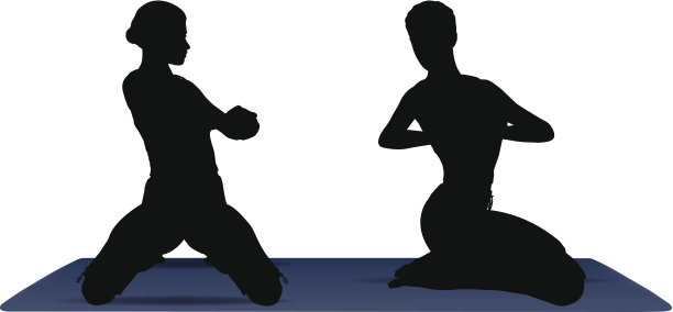 矢量插图的瑜伽姿势在一个瑜伽师图片下载