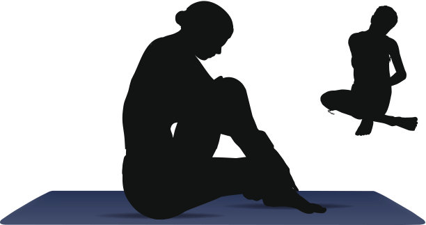 矢量插图的瑜伽姿势在一个瑜伽师图片下载