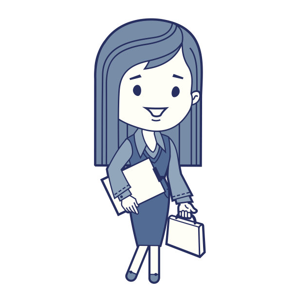 性格女商人拿着公文包图片下载