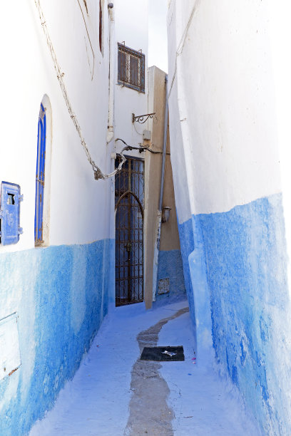 非洲摩洛哥拉巴特五彩缤纷的街道图片下载