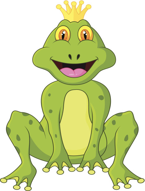 有趣的青蛙国王卡通图片下载