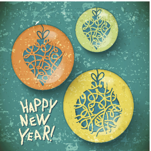 复古风格的圣诞装饰图片下载