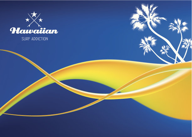 夏威夷冲浪成瘾背景图片下载